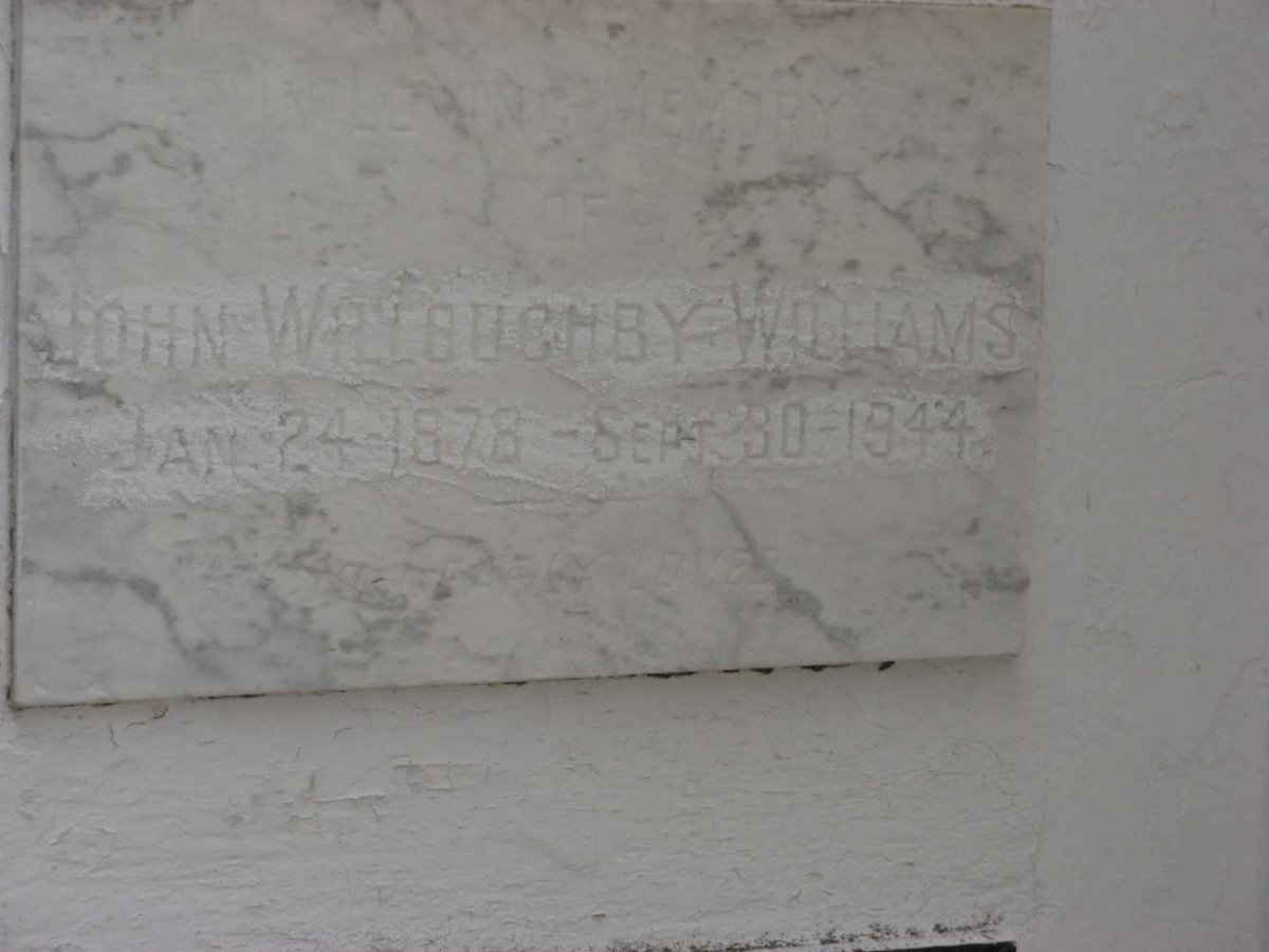 WILLIAMS John Willoughby 1878-1944