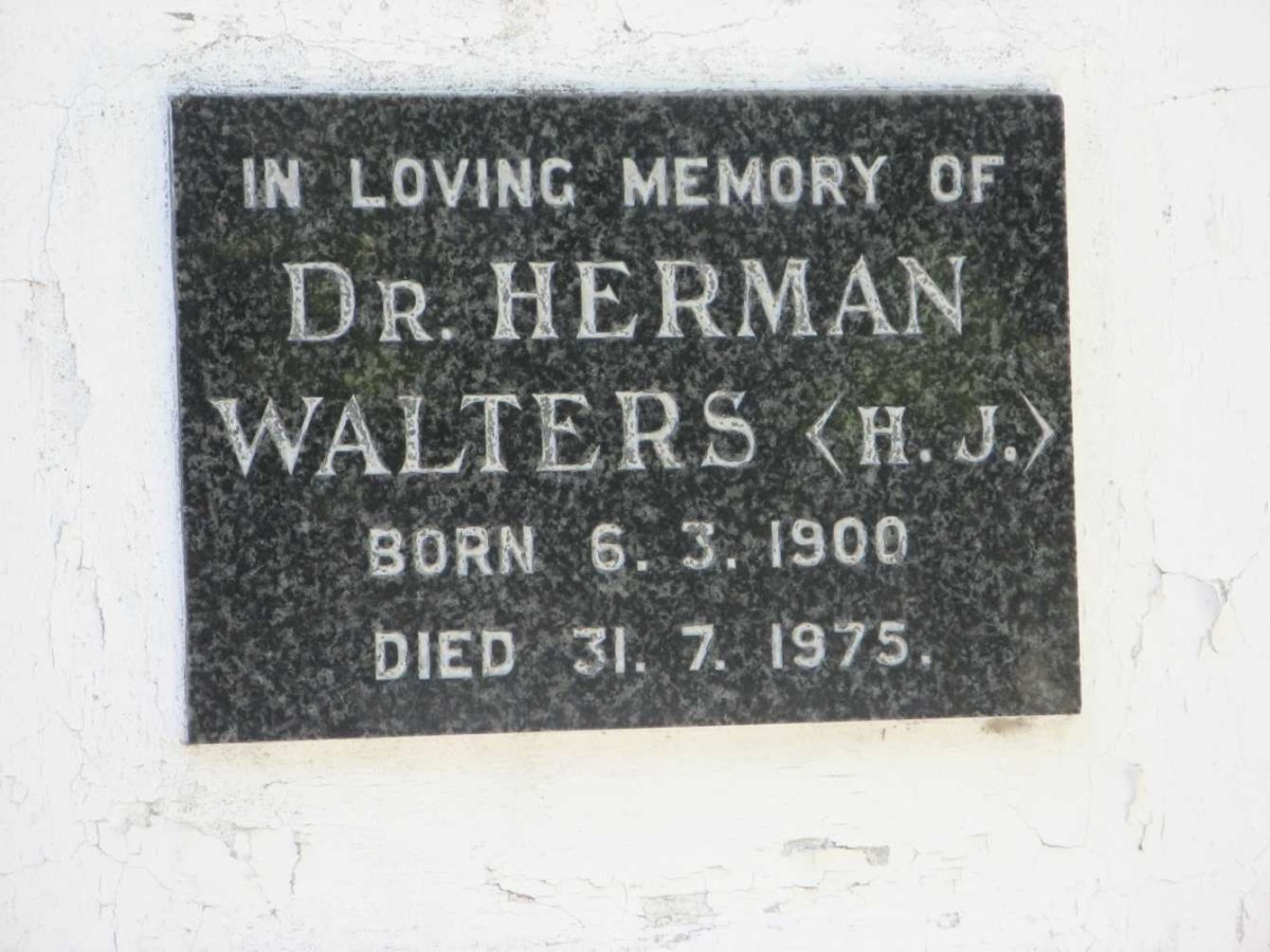 WALTERS H.J. 1900-1975