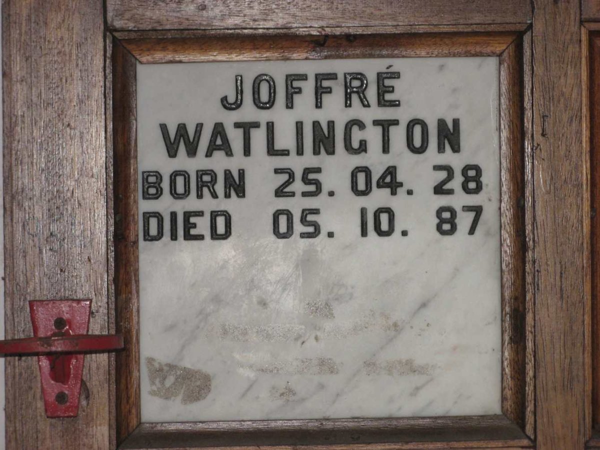 WATLINGTON Joffre 1928-1987