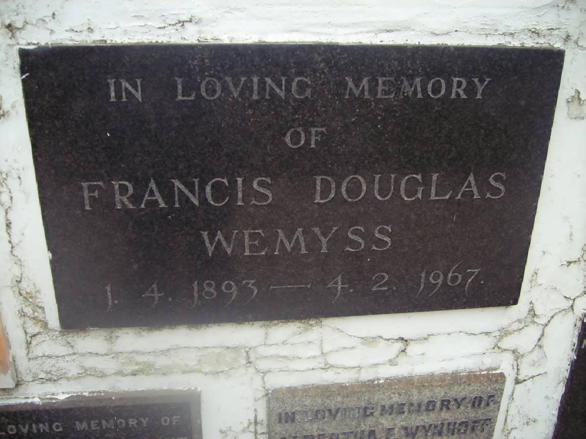WEMYSS Francis Douglas 1893-1967