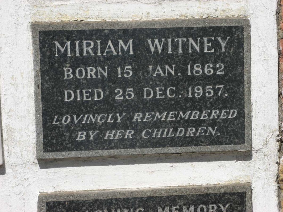 WITNEY Miriam 1862-1957