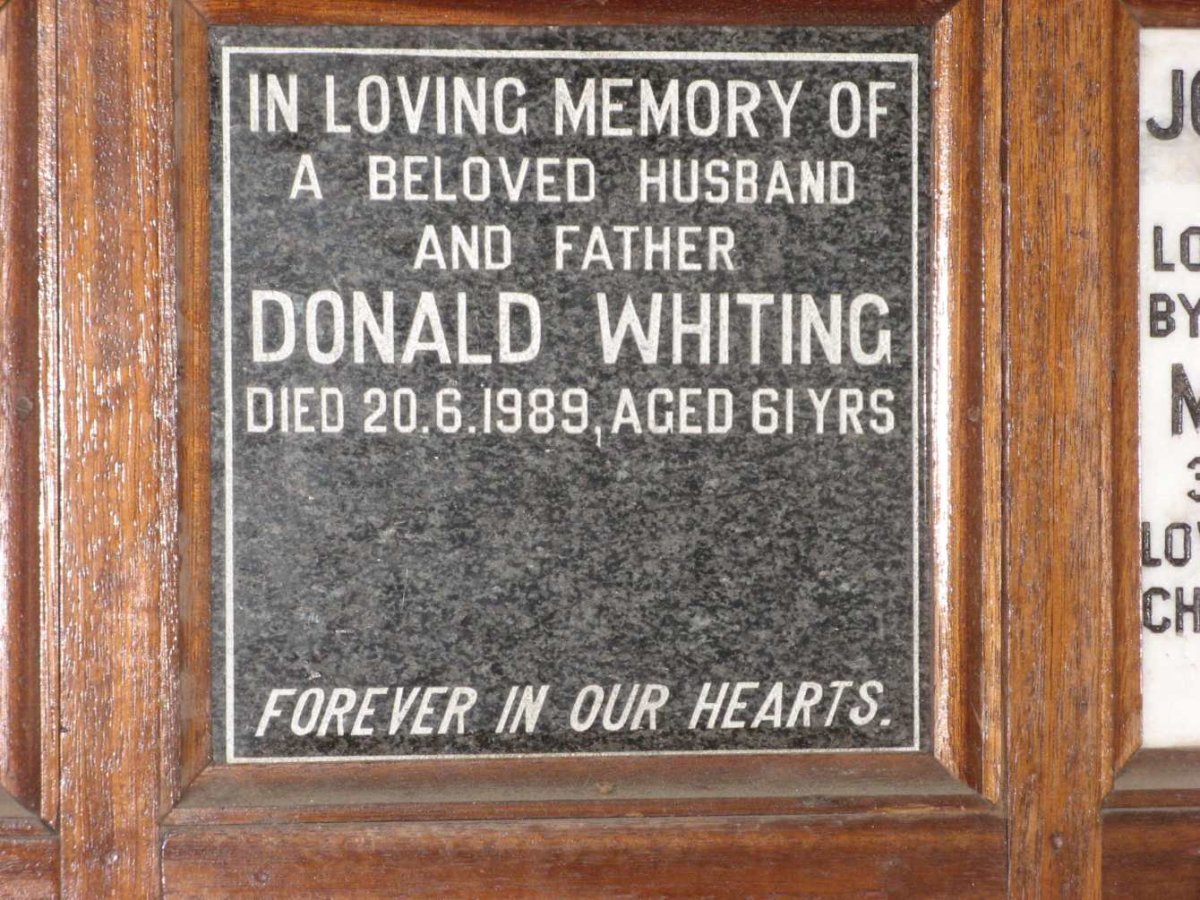 WHITING Donald -1989