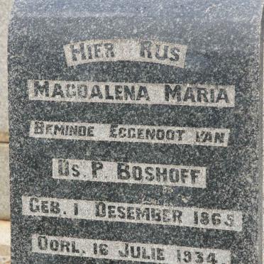 BOSHOFF Magdalena Maria 1865-1934
