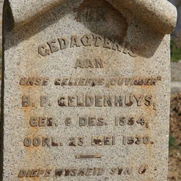 GELDENHUYS B.P. 1854-1930