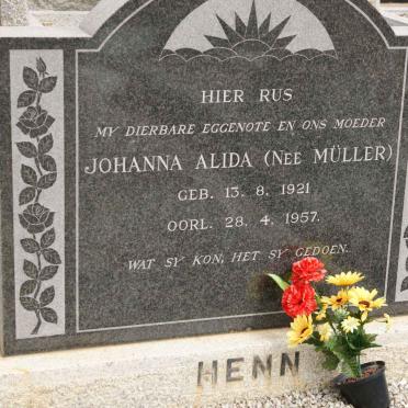 HENN Johanna Alida nee MüLLER 1921-1957