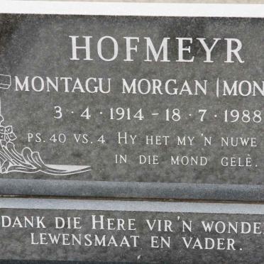 HOFMEYR Montagu Morgan 1914-1988