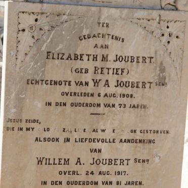 JOUBERT Willem A. -1917 &amp; Elizabeth M. RETIEF -1908