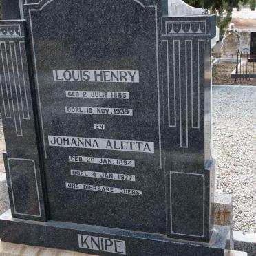 KNIPE Louis Henry 1885-1939 &amp; Johanna Aletta 1894-1977