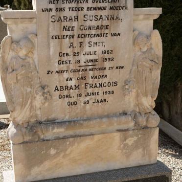 SMIT Abrahm Francois -1938 &amp; Sarah Susanna CONRADIE 1882-1932