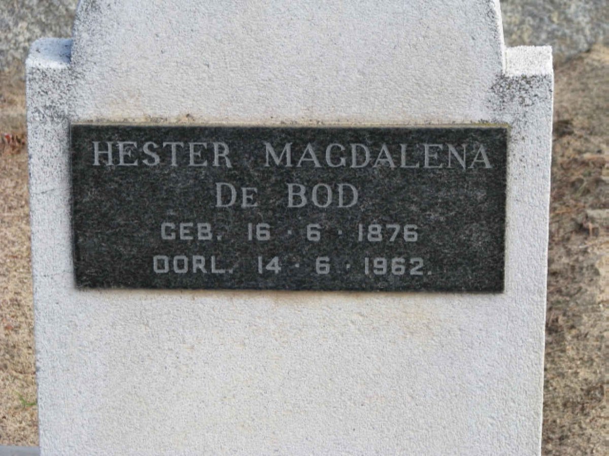 BOD Hester Magdalena, de 1876-1962