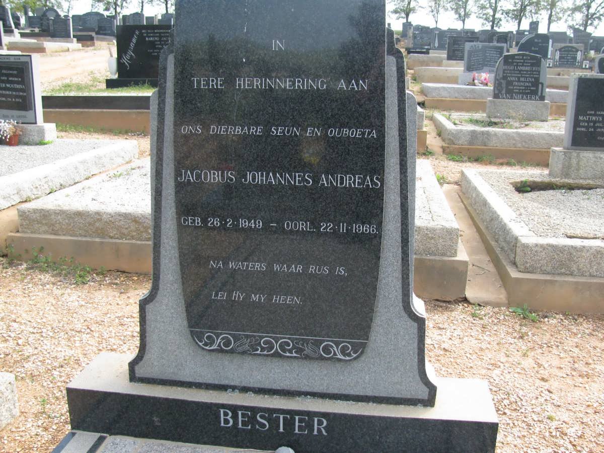 BESTER Jacobus Johannes Andreas 1949-1966