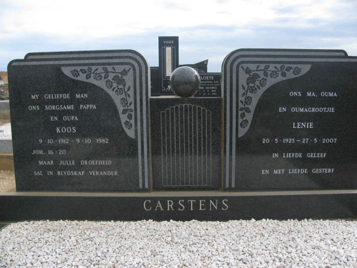 CARSTENS Koos 1912-1982 &amp; Lenie 1923-2007