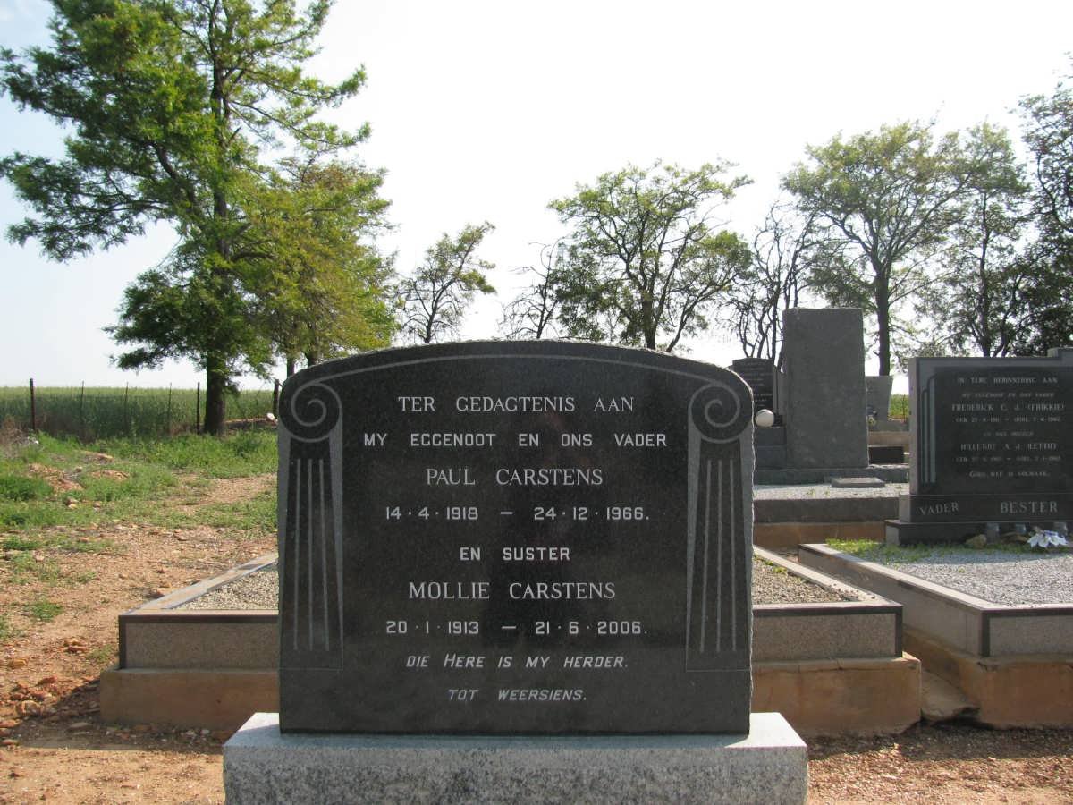 CARSTENS Paul 1918-1966 ::CARSTENS Mollie 1913-2006