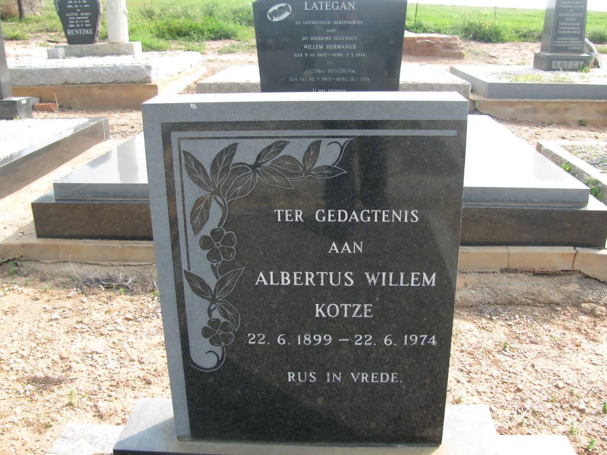 KOTZE Albertus Willem 1899-1974