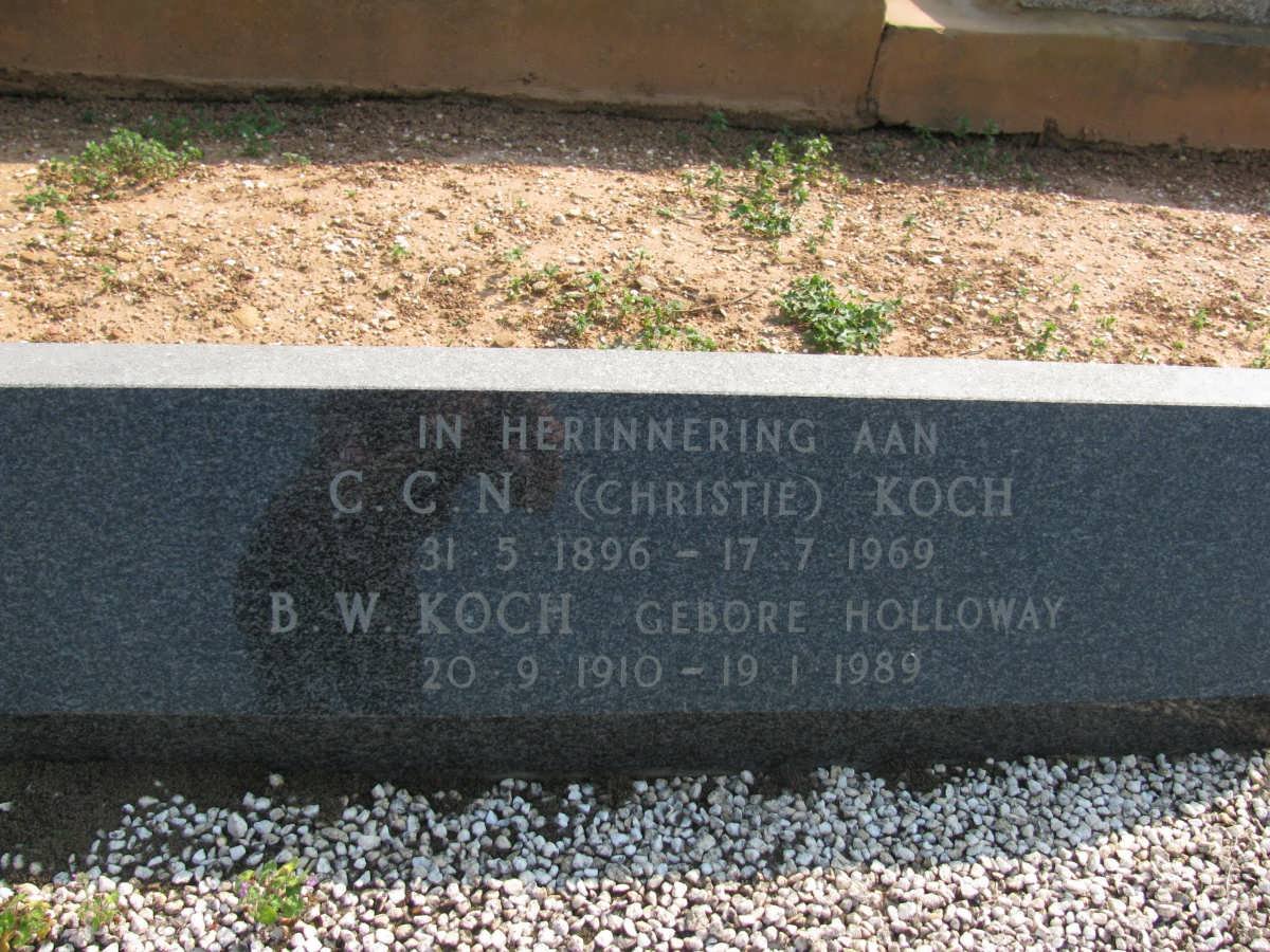 KOCH C.C.N 1896-1969 &amp; B.W. HOLLOWAY 1910-1989