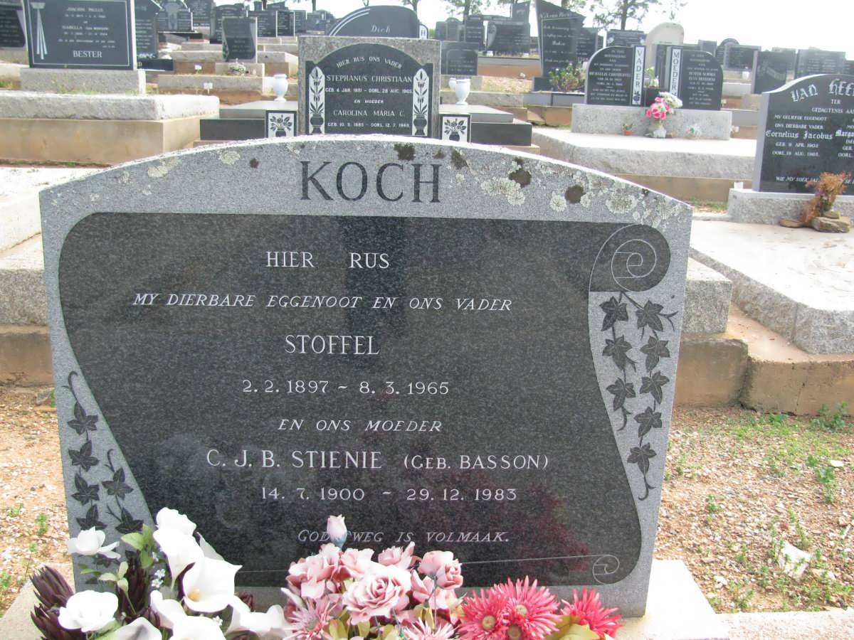 KOCH Stoffel 1897-1965 &amp; C.J.B. BASSON 1900-1983