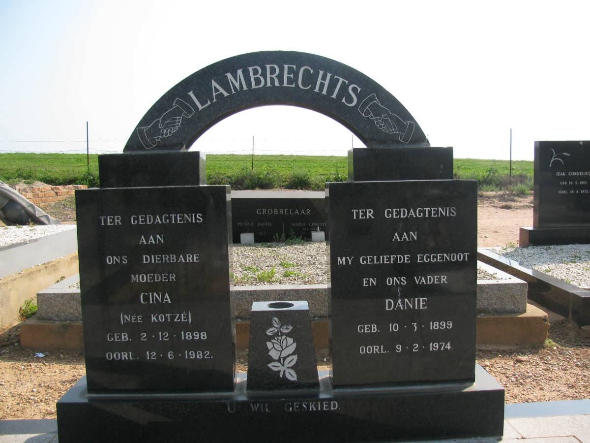 LAMBRECHTS Danie 1899-1974 &amp; Cina KOTZE 1898-1982
