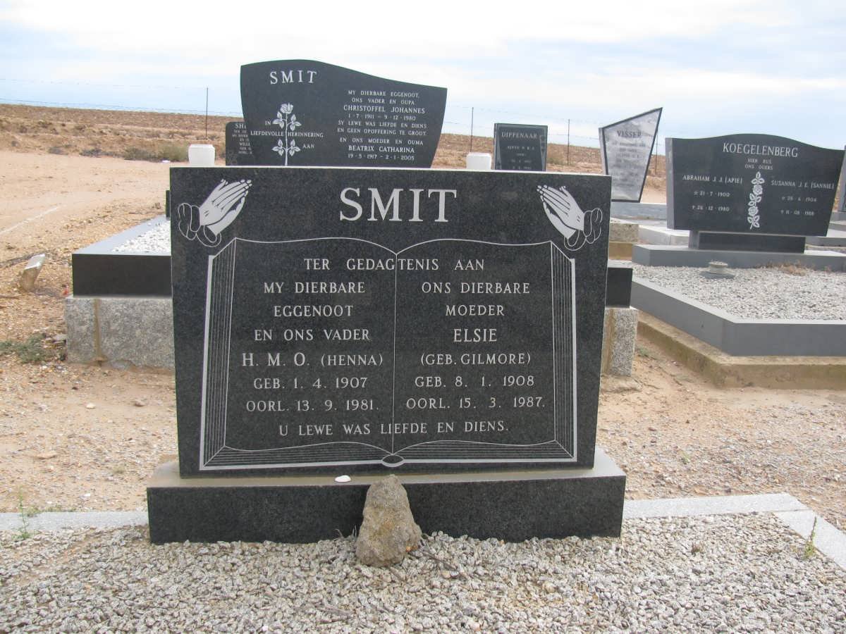 SMIT H.M.O. 1907-1981 &amp; Elsie GILMORE 1908-1987