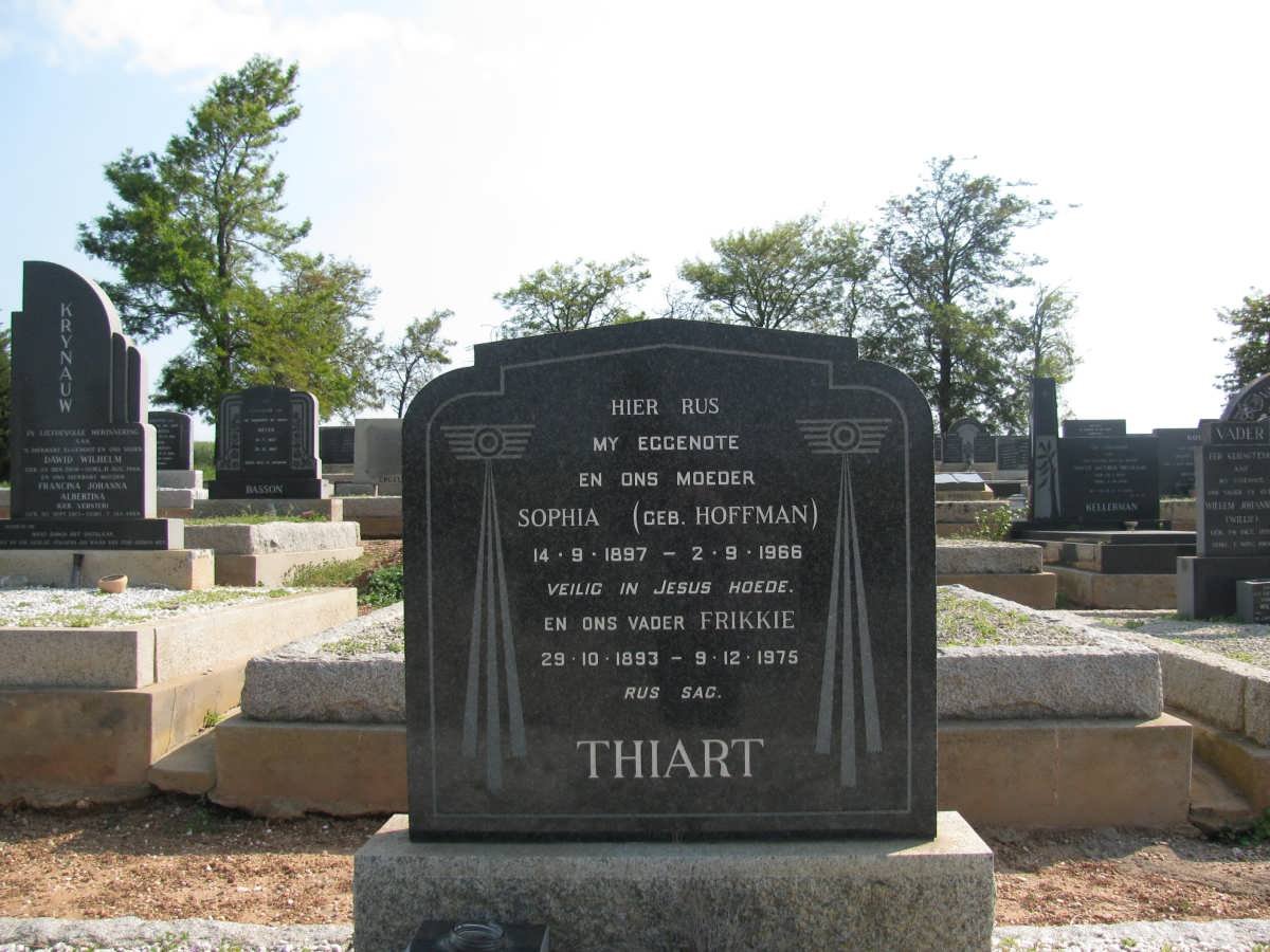 THIART Frikkie 1893-1975 &amp; Sophia HOFFMAN 1897-1966