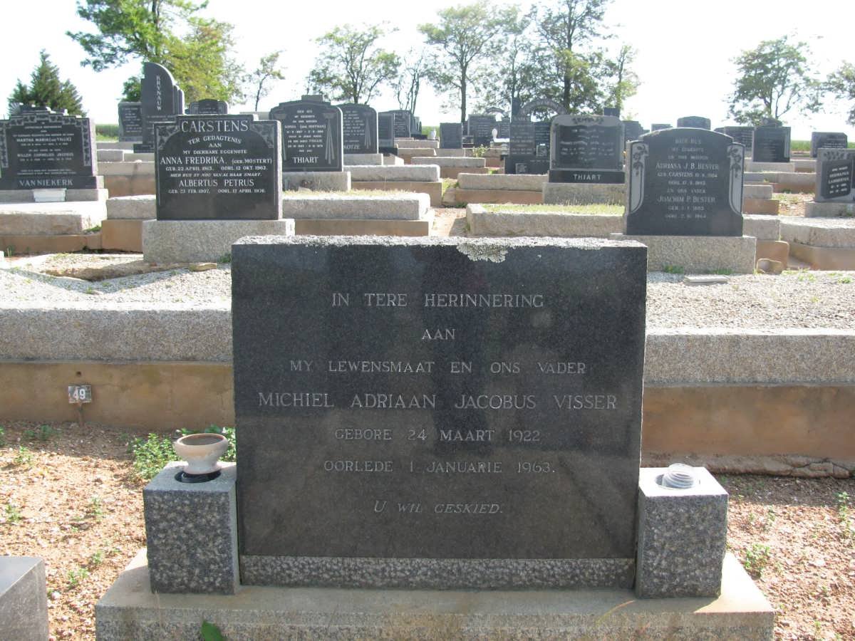 VISSER Michiel Adriaan Jacobus 1922-1963
