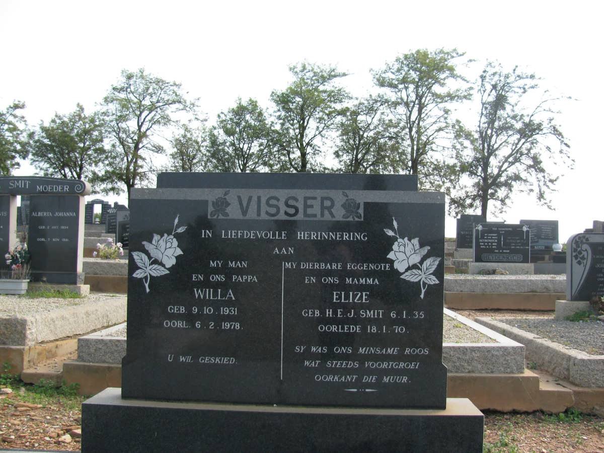 VISSER Willa 1931-1978 &amp; H.E.J. SMIT 1935-1970
