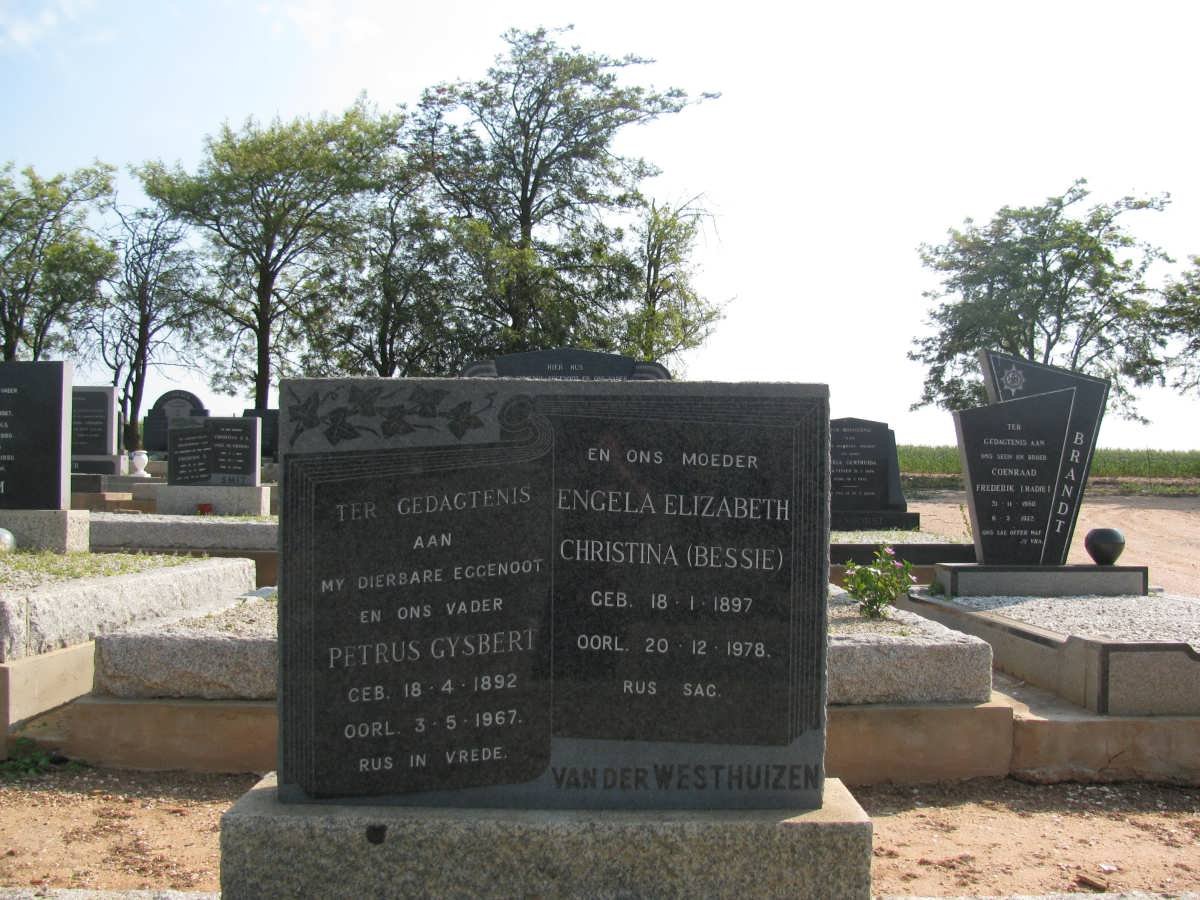 WESTHUIZEN Petrus Gysbert, van der 1892-1967 &amp; Engela Elizabeth Christina 1897-1978