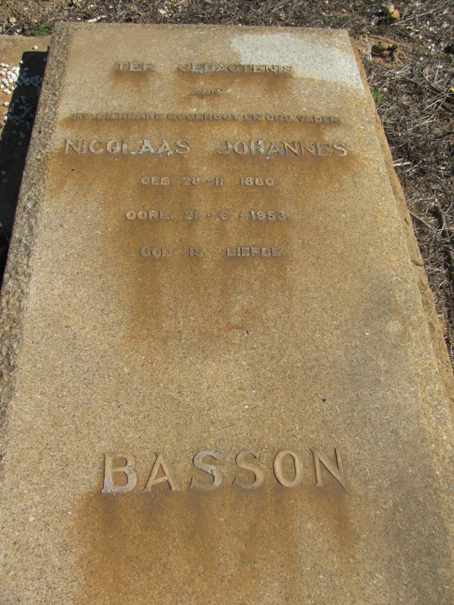 BASSON Nicolaas Johannes 1880-1953
