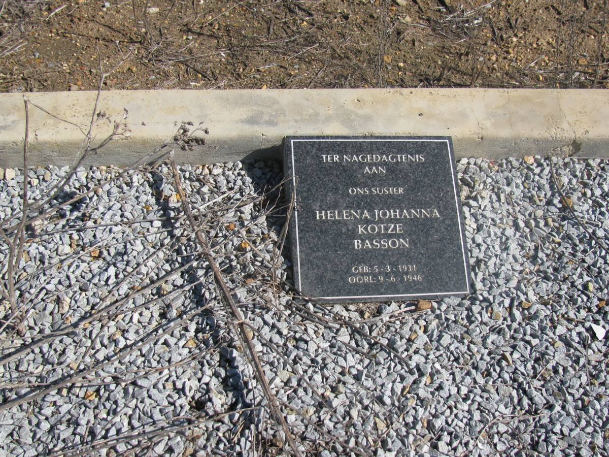 BASSON Helena Johanna Kotze 1931-1946