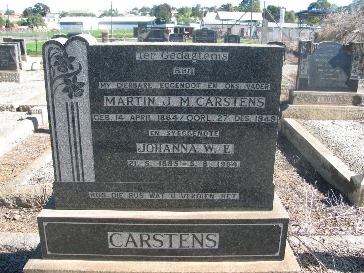 CARSTENS Martin J.M. 1864-1949 &amp; Johanna W.E. 1885-1964