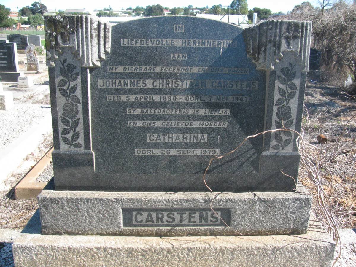 CARSTENS Johannes Christiaan 1890-1947 &amp; Catharina -1979