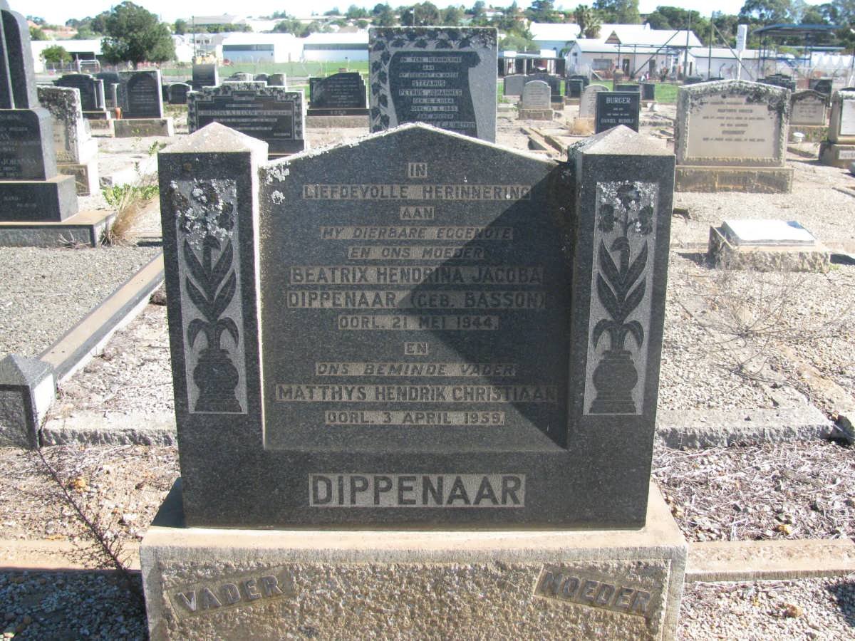 DIPPENAAR Matthys Hendrik Christiaan -1959 &amp; Beatrix Hendrina Jacoba BASSON -1944