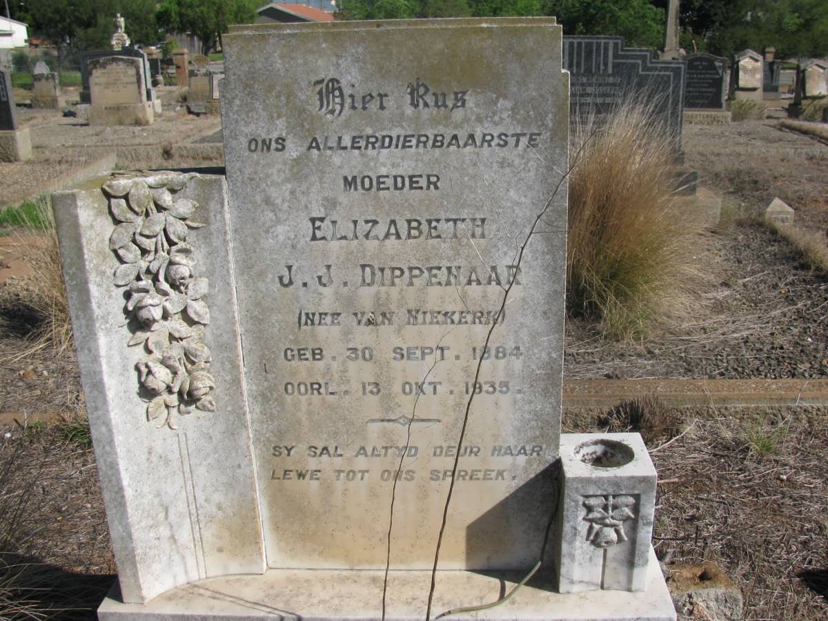 DIPPENAAR Elizabeth J.J. nee VAN NIEKERK 1884-1935