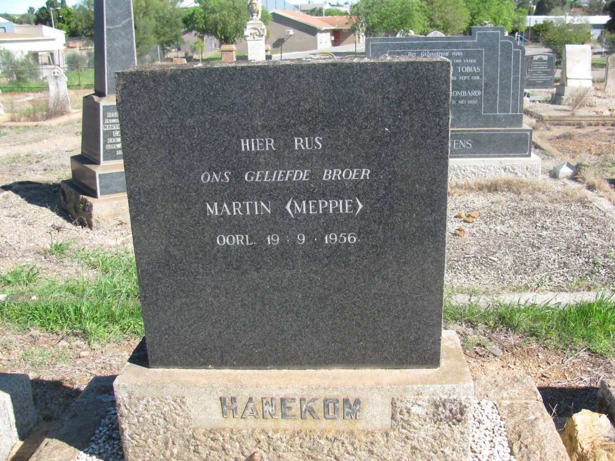 HANEKOM Martin -1956