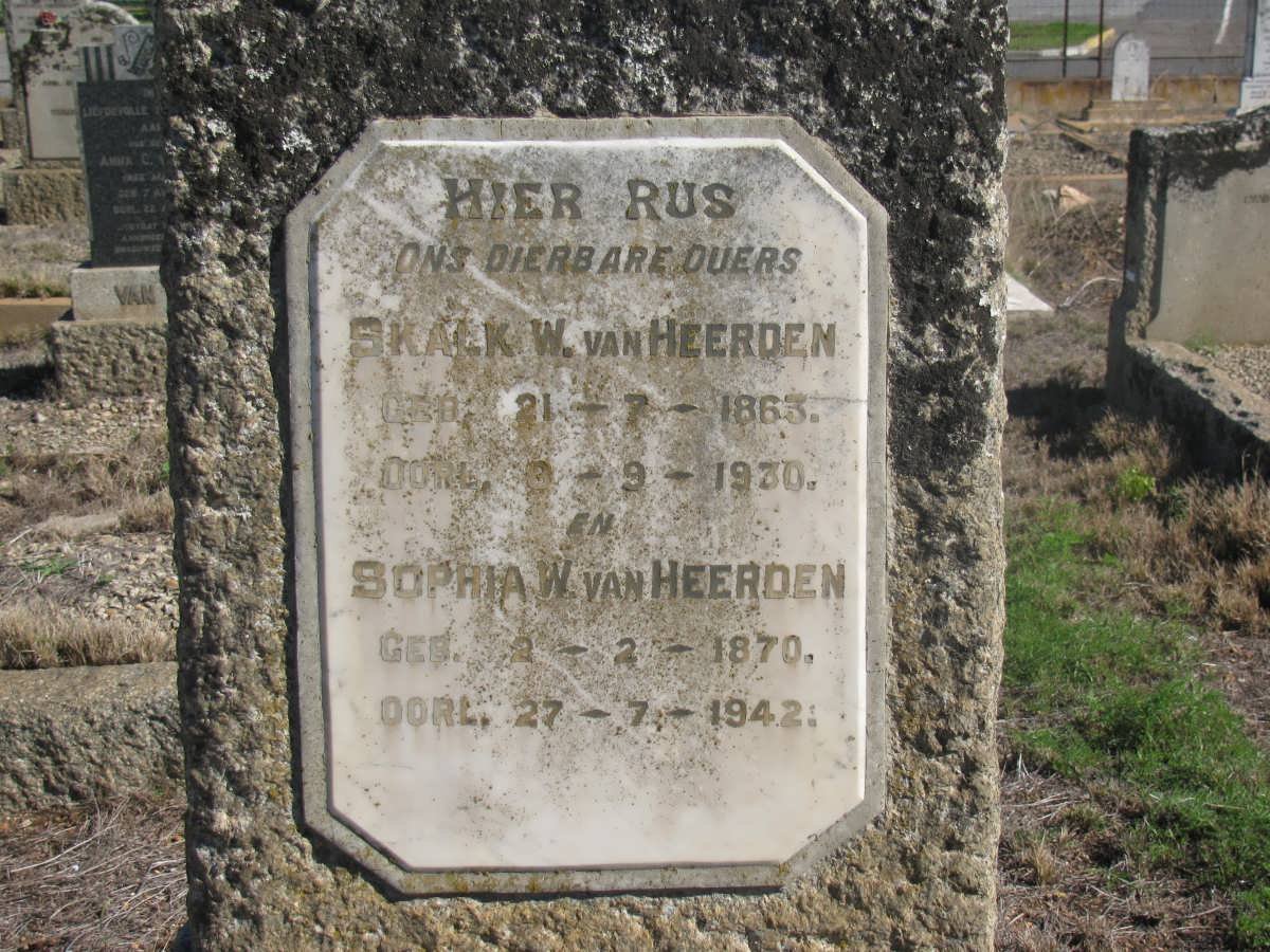 HEERDEN Skalk W., van 1863-1930 &amp; Sophia W. 1870-1942