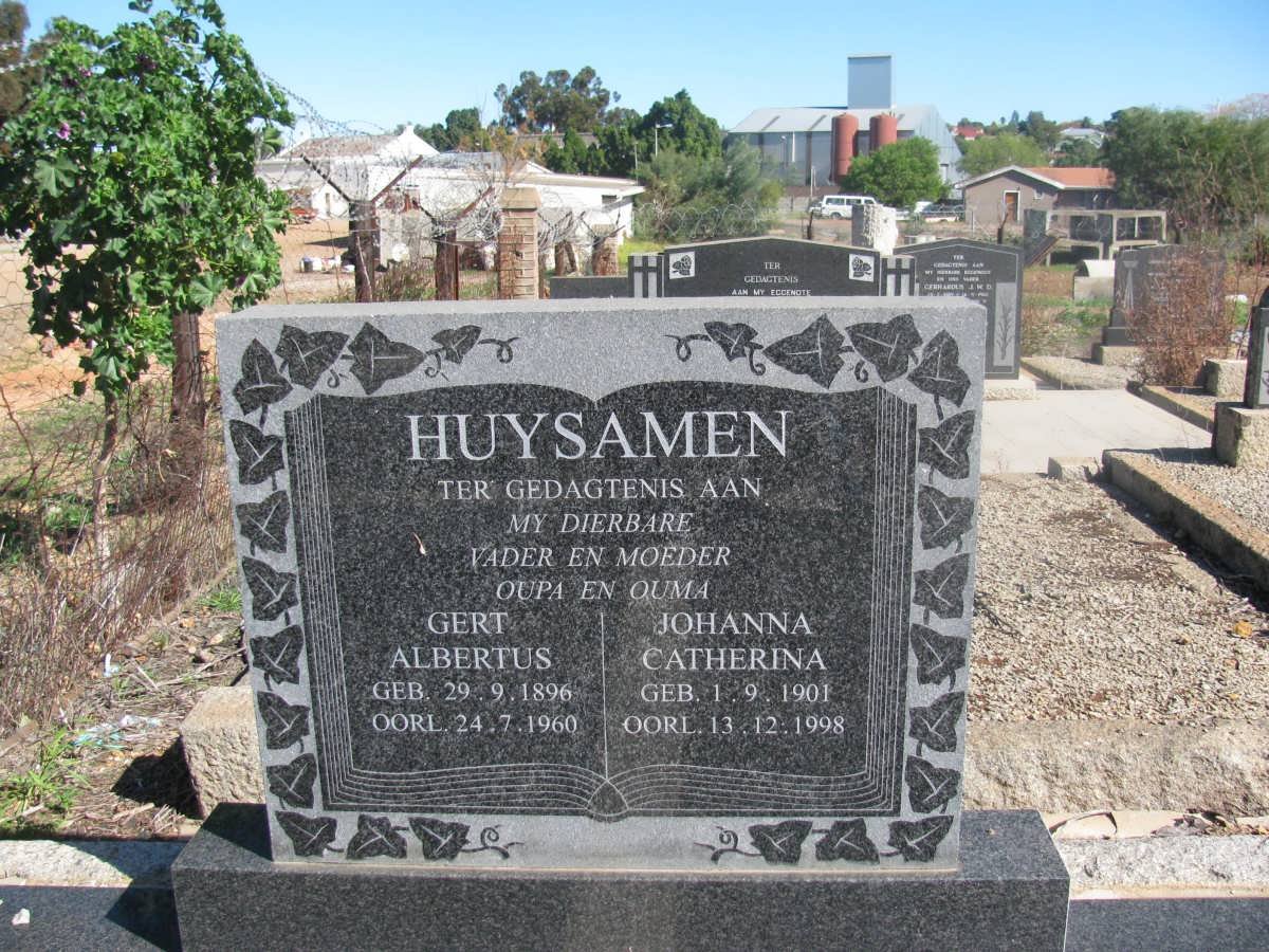 HUYSAMEN Gert Albertus 1896-1960 &amp; Johanna Catherina 1901-1998