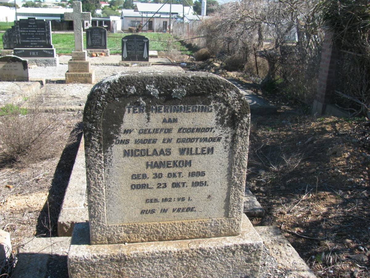 HANEKOM Nicolaas Willem 1895-1951