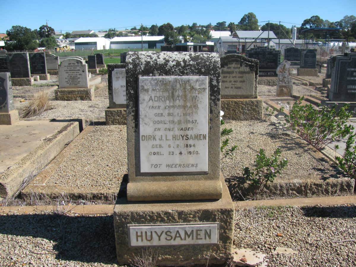 HUYSAMEN Dirk J.L. 1894-1950 &amp; Adriana J.W. DIPPENAAR 1897-1947