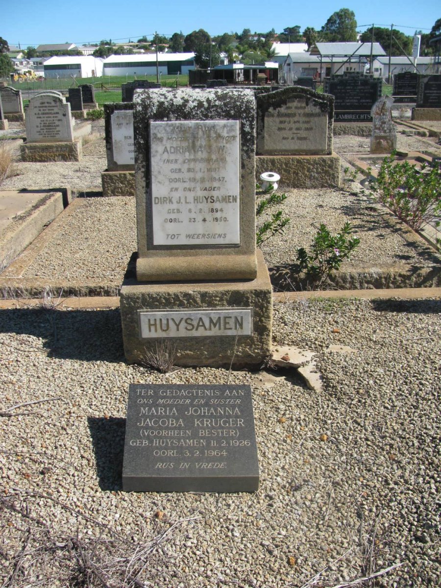 HUYSAMEN Dirk J.L. 1894-1950 &amp; Adriana J.W. DIPPENAAR 1897-1947