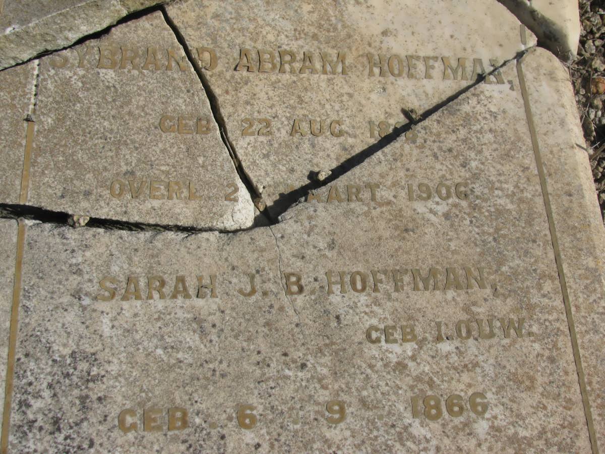 HOFFMAN Sybrand Abraham 1858- 1907 &amp; Sarah J.B. LOUW 1866-1936