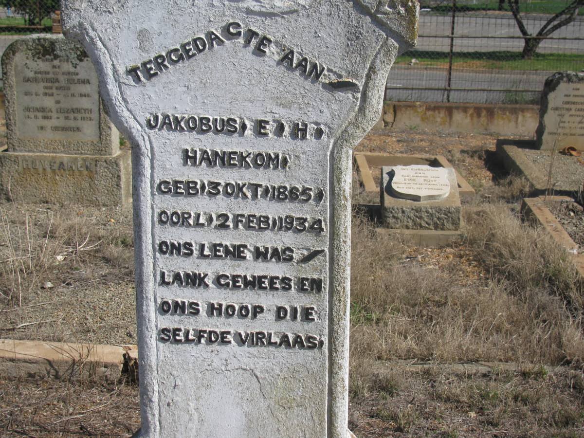 HANEKOM Jacobus E.H 1865-1934