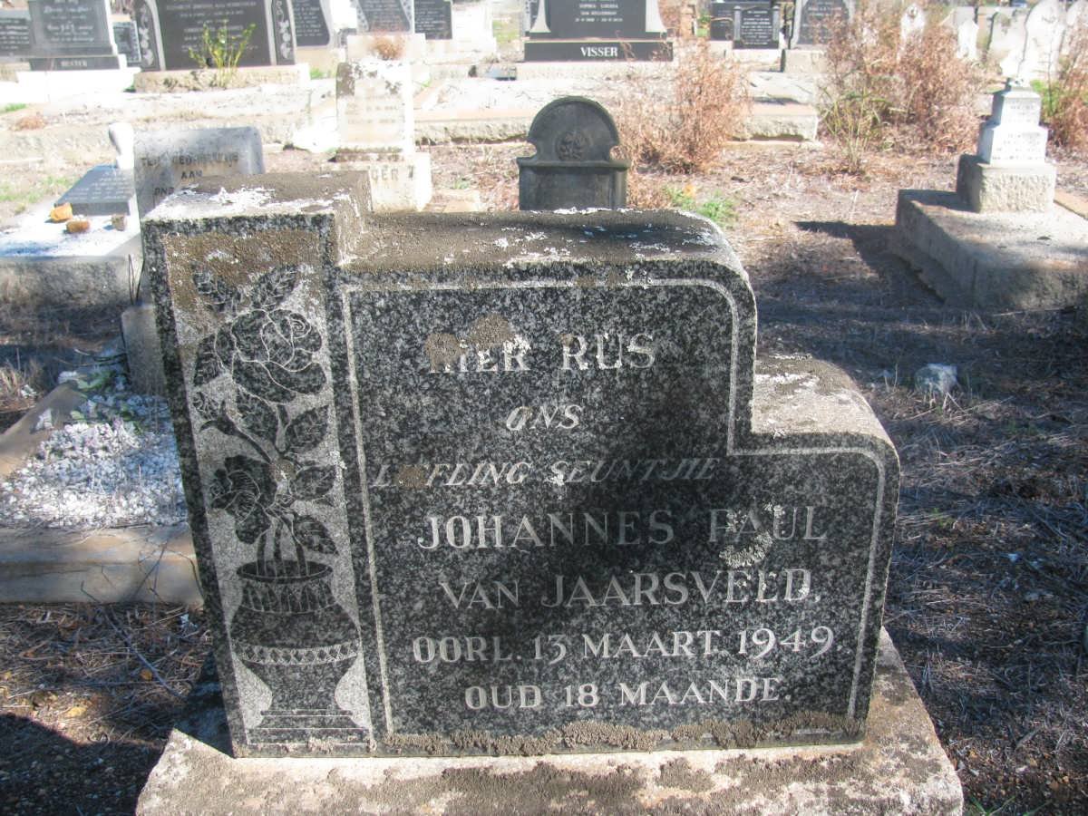 JAARSVELD Johannes Paul, van -1949