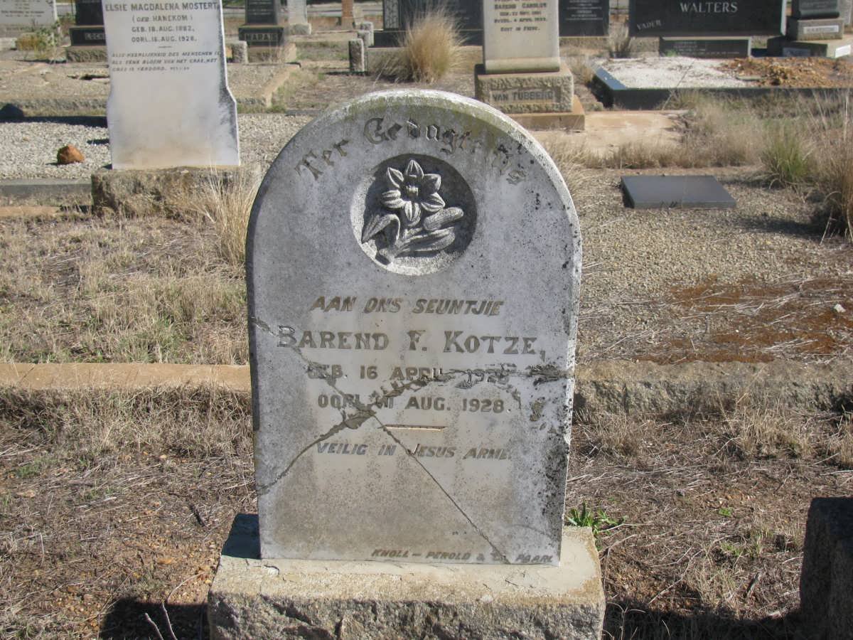 KOTZE Barend F. 1928-1928