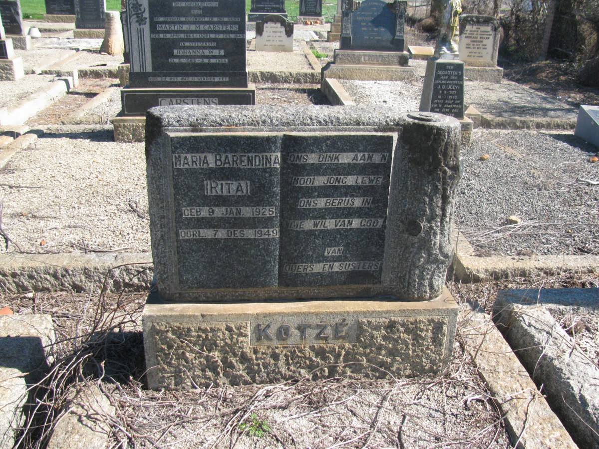 KOTZE Maria Barendina 1925-1949