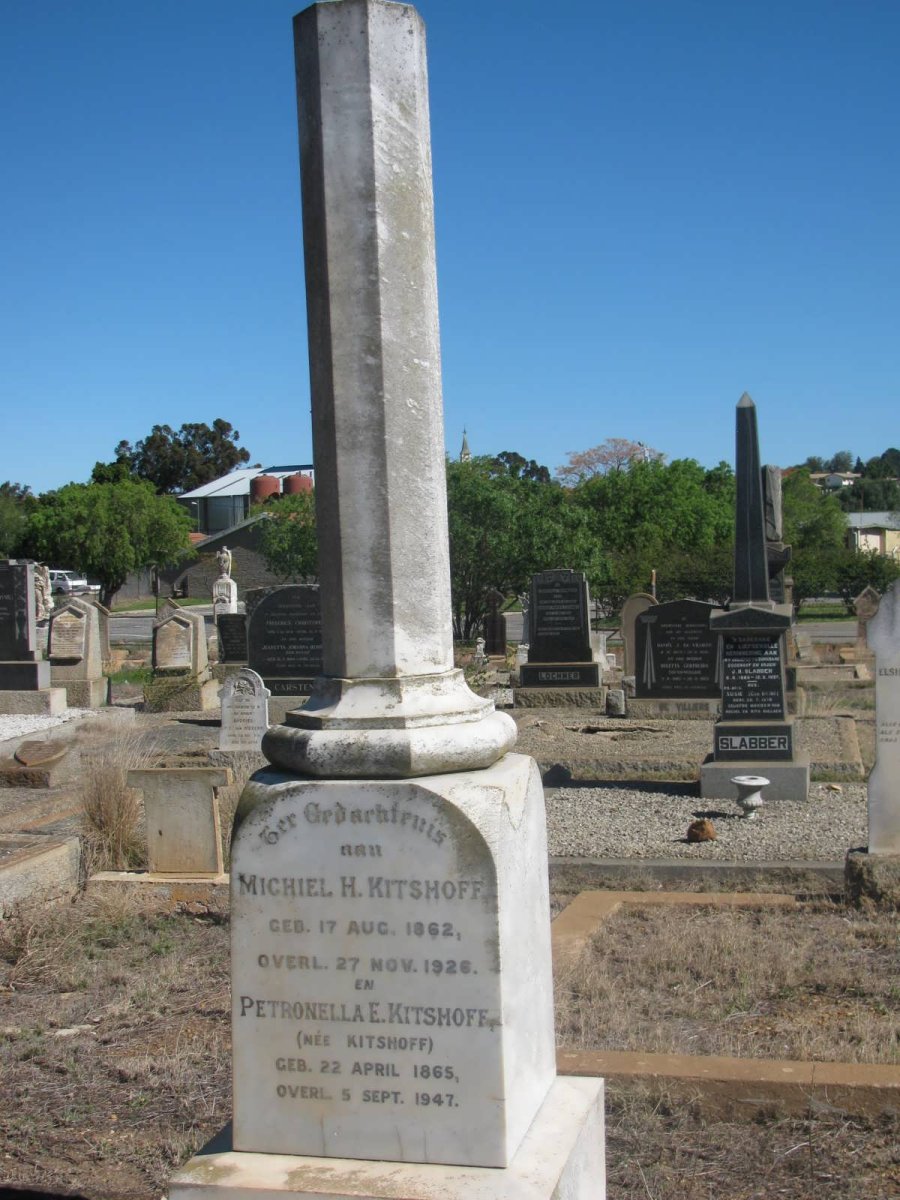 KITSHOFF Michiel H. 1862-1926 &amp; Petronella E. KITSHOFF 1865-1947
