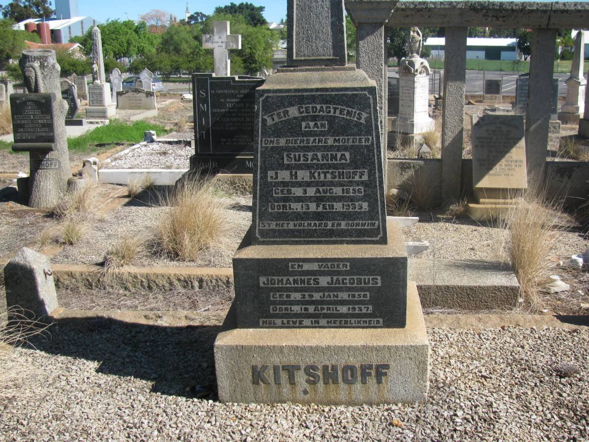 KITSHOFF Johannes Jacobus 1856-1937 &amp; Susanna J.H. 1856-1935