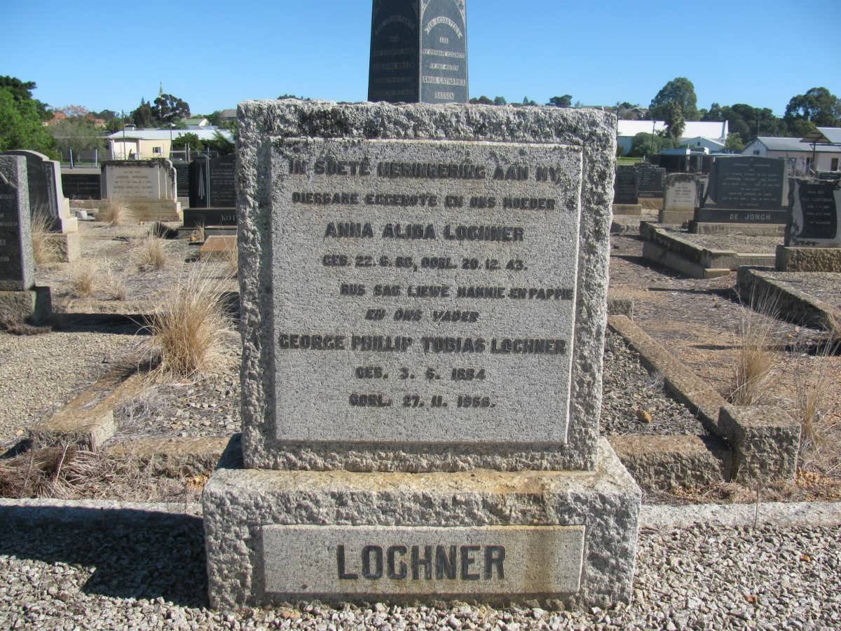 LOCHNER Goerge Phillip Tobias 1884-1958 &amp; Anna Alida 1888-1943