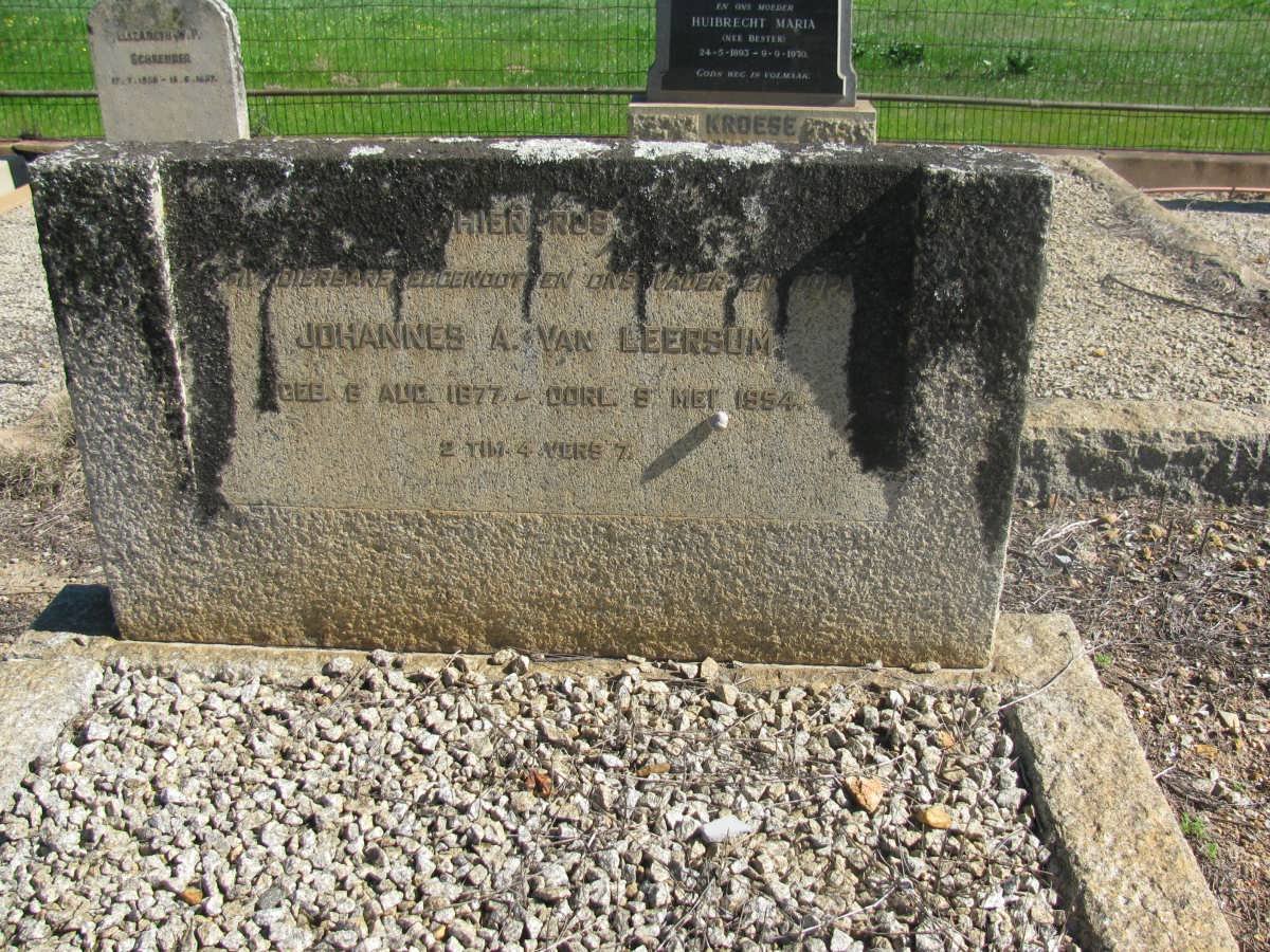 LEERSUM Johannes A. van 1877-1954