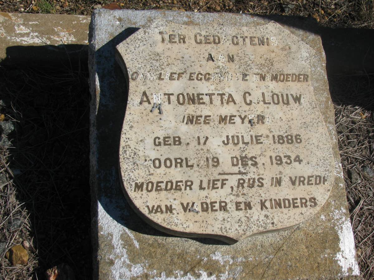 LOUW Antonetta C. nee MEYER 1886-1934