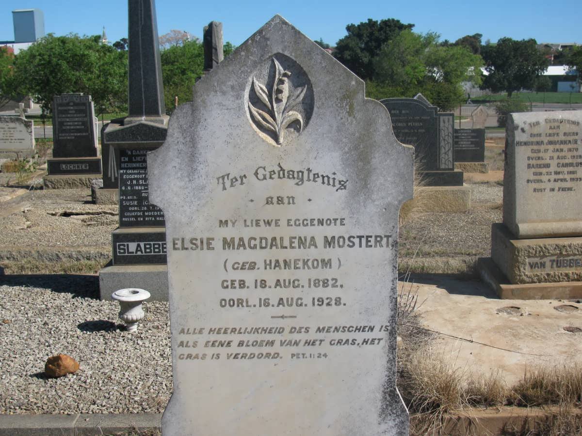 MOSTERT Elsie Magdalena 1882-1928