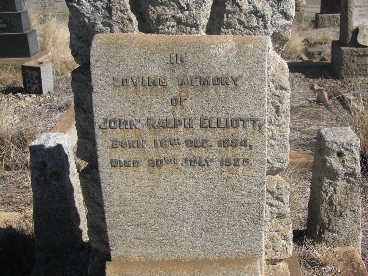 ELLIOTT John Ralph 1884-1925
